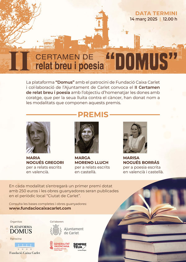 II Certamen de Relat Breu i Poesia "DOMUS"