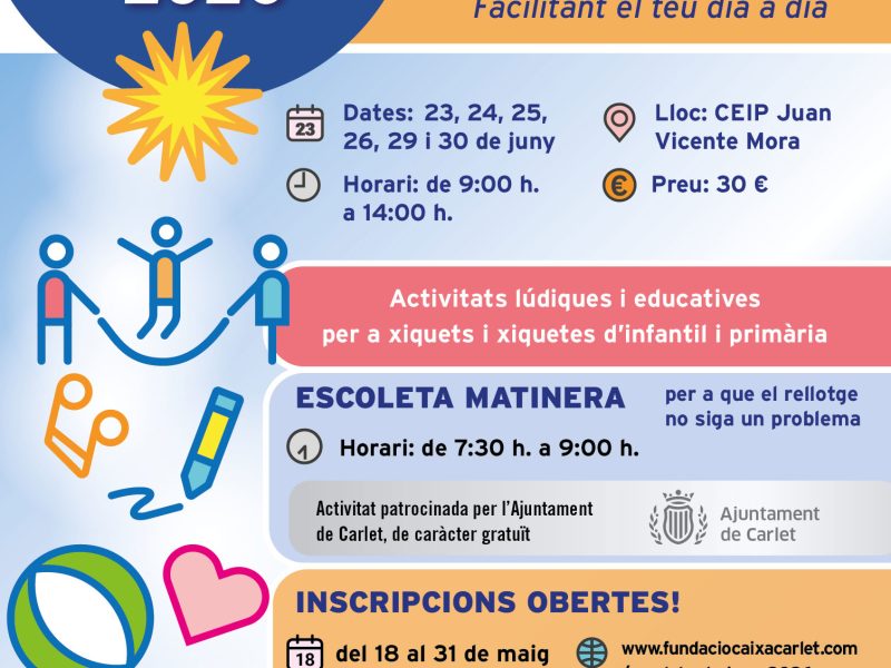 Fundació Caixa Carlet, Escoleta de juny 2026